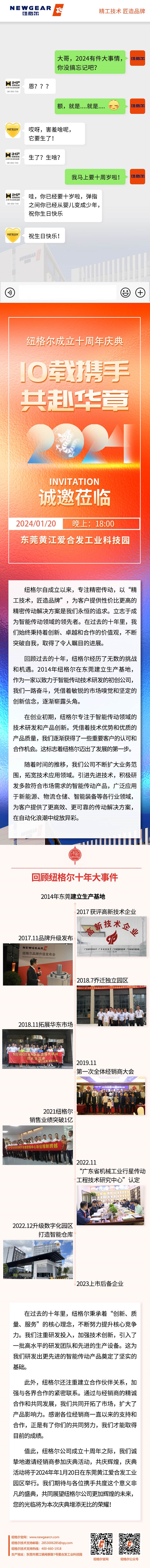 紐格爾：邀請您參加十周年慶典，1月20日不見不散！