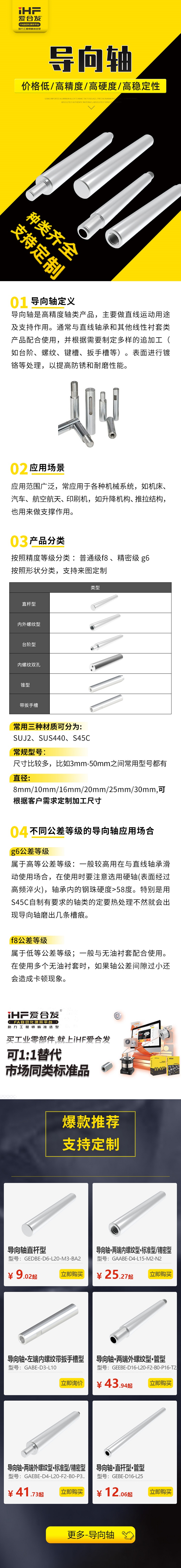 帶你30秒了解導向軸的產(chǎn)品分類，支持定制！