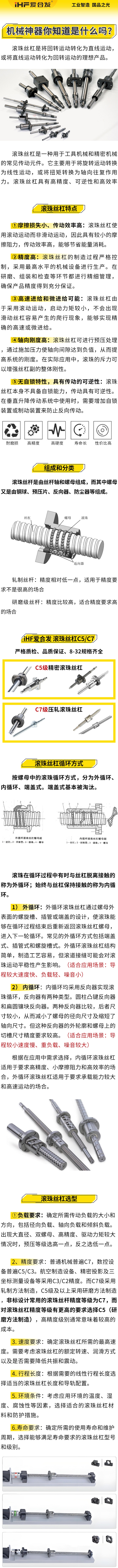 愛合發(fā)：機械神器，滾珠絲杠分類與特點